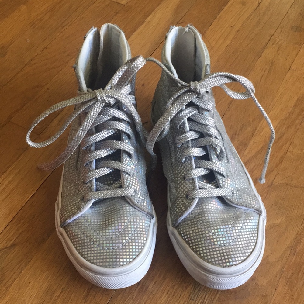 Kids size 1 Glitter High Top Girls VANS.